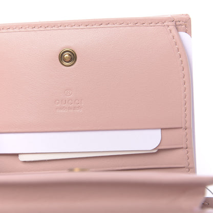 Gucci Calfskin Matelasse GG Marmont Card Case Wallet Perfect Pink 6 of 8