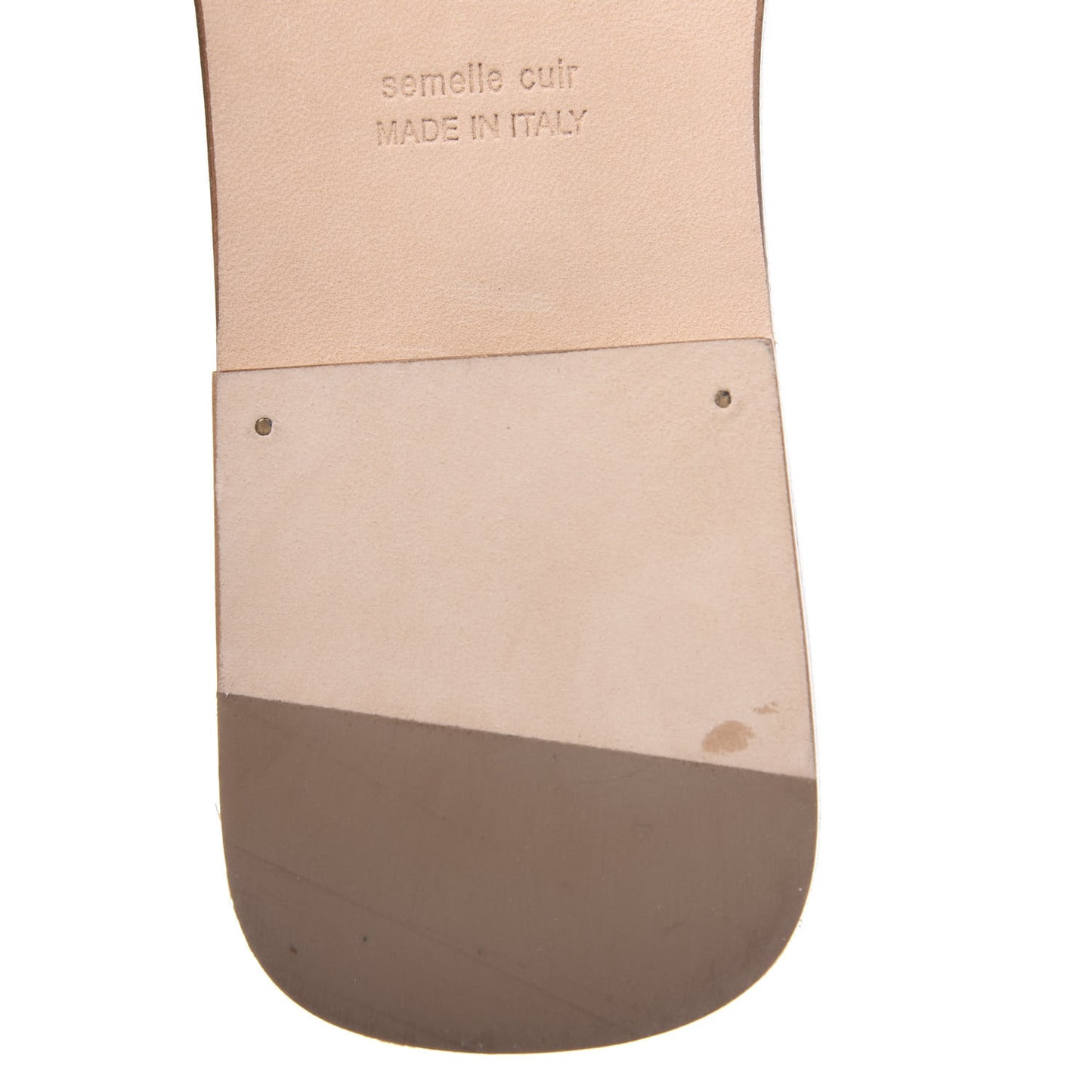 Box Calfskin Oran Sandals 40 Gold