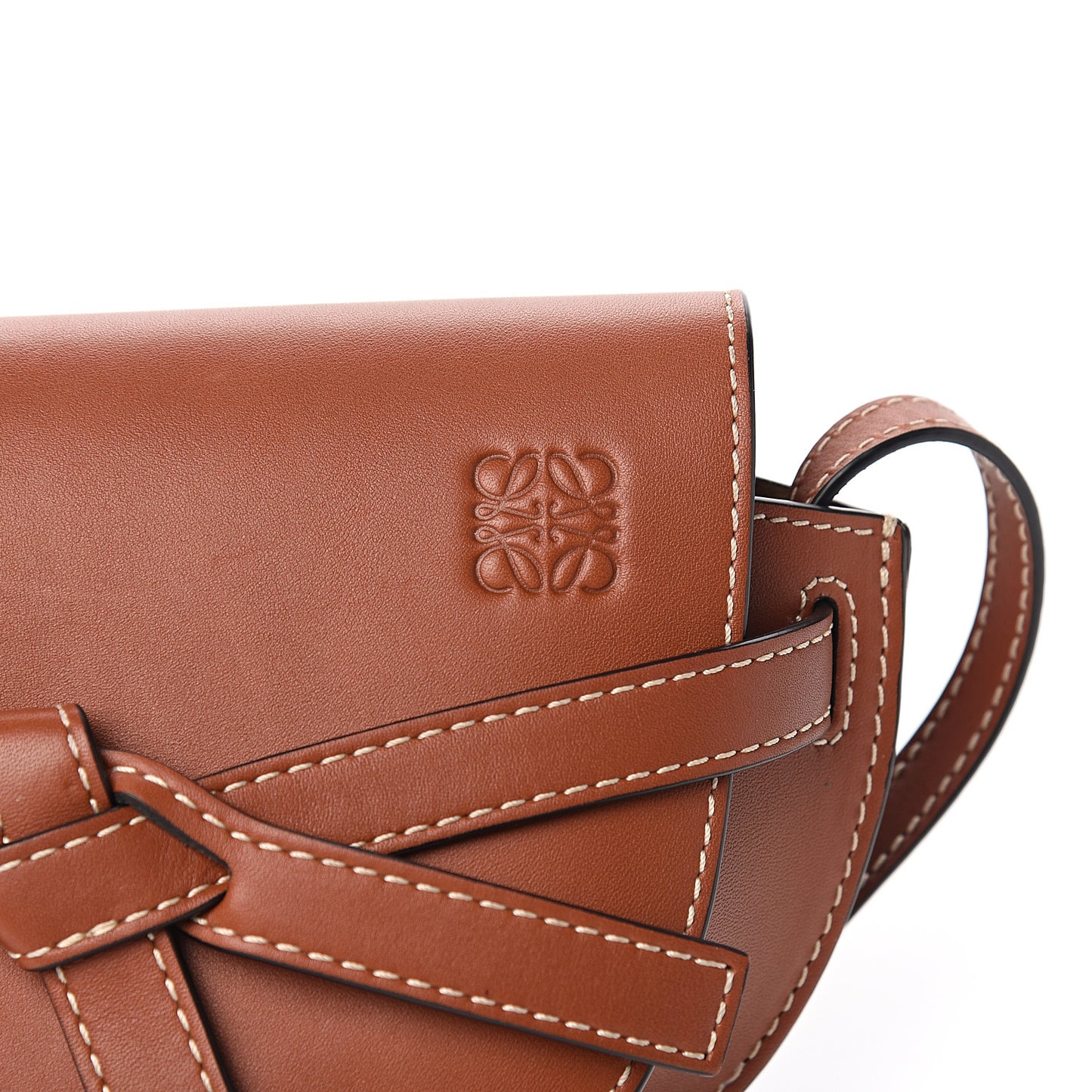 Calfskin Mini Gate Crossbody Bag Rust