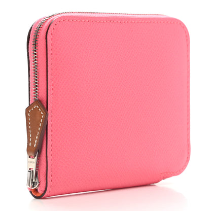 Hermes Epsom Silk'In Compact Wallet Rose Azalee 3 of 9