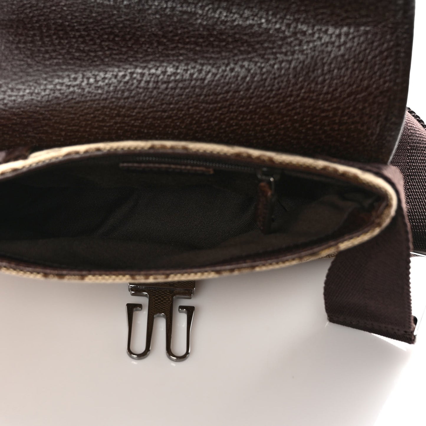 Monogram Waist Pouch Bag Dark Brown