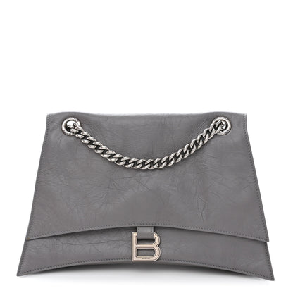 Balenciaga Crushed Calfskin Medium Crush Chain Bag Dark Grey 1 of 9
