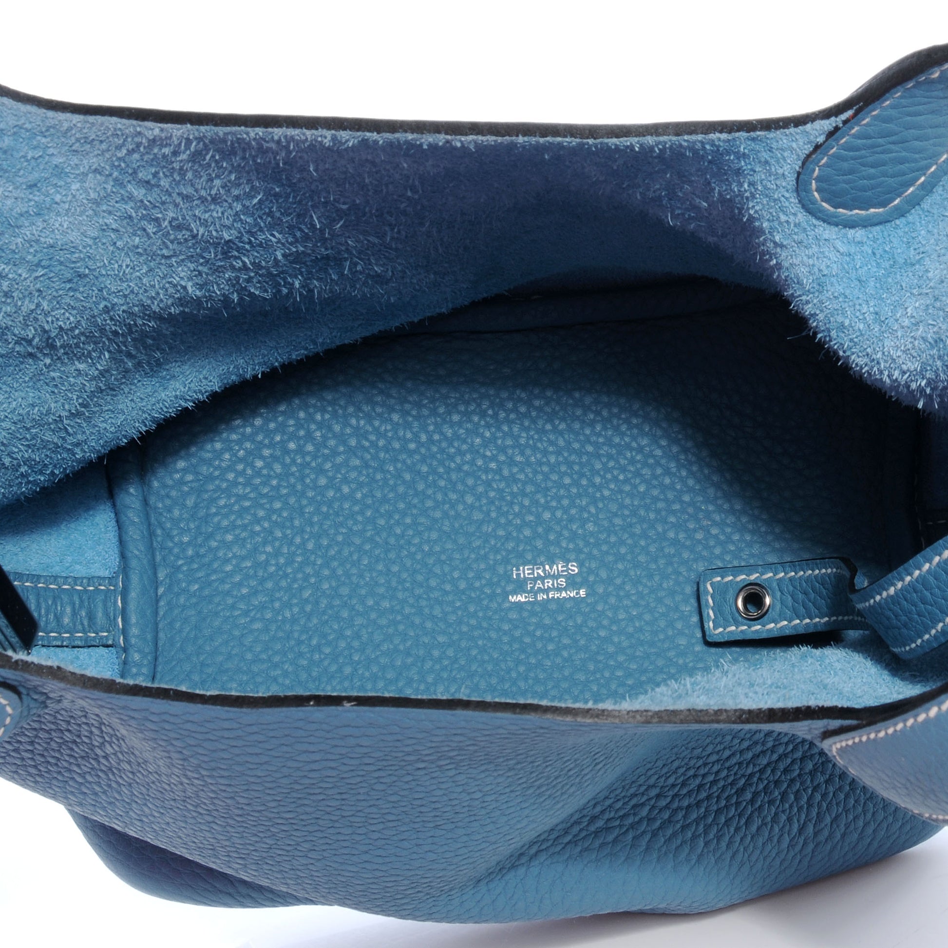 Hermes Taurillon Clemence Picotin Lock PM Blue Jean 5 of 7