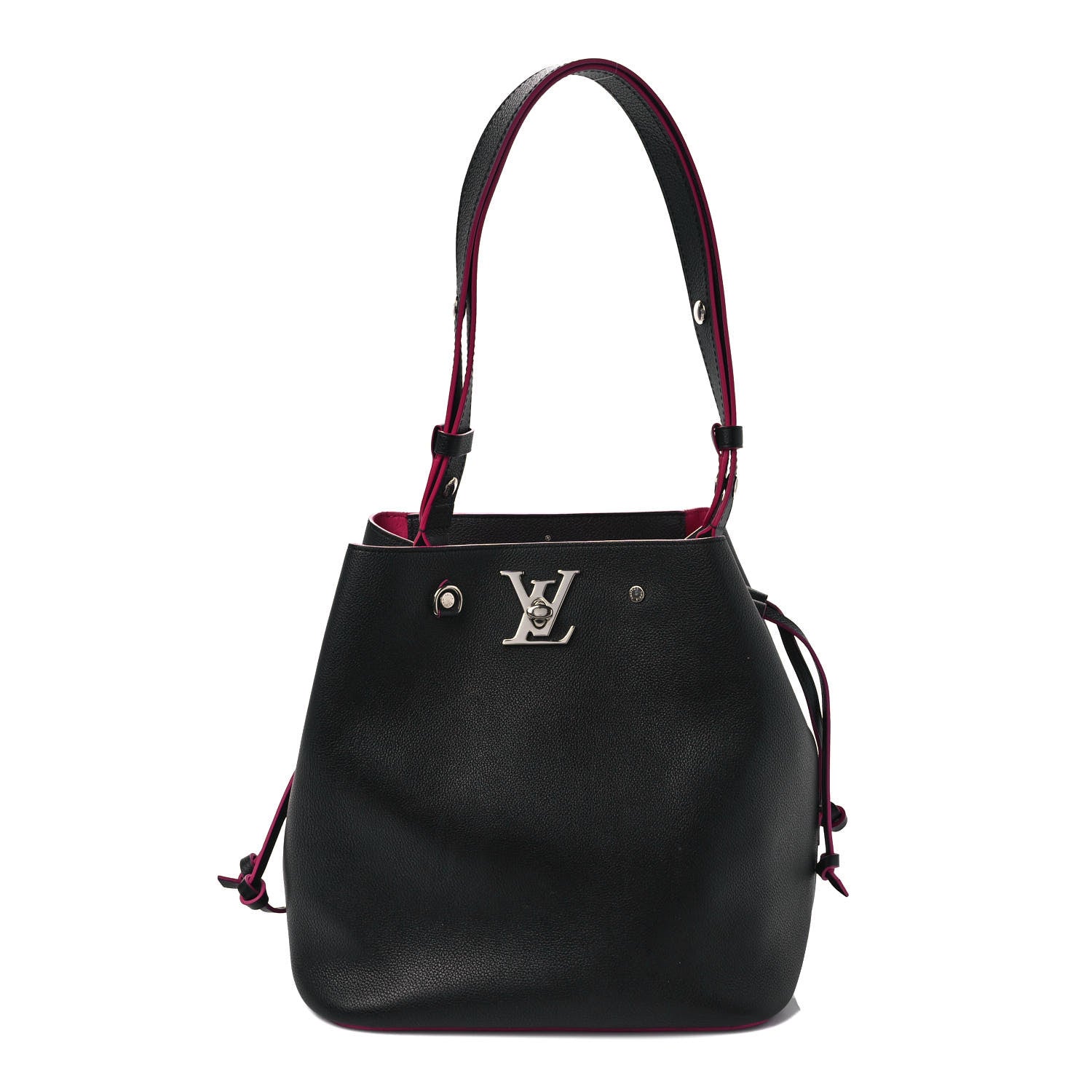 Louis Vuitton Calfskin Lockme Bucket Black 1 of 8