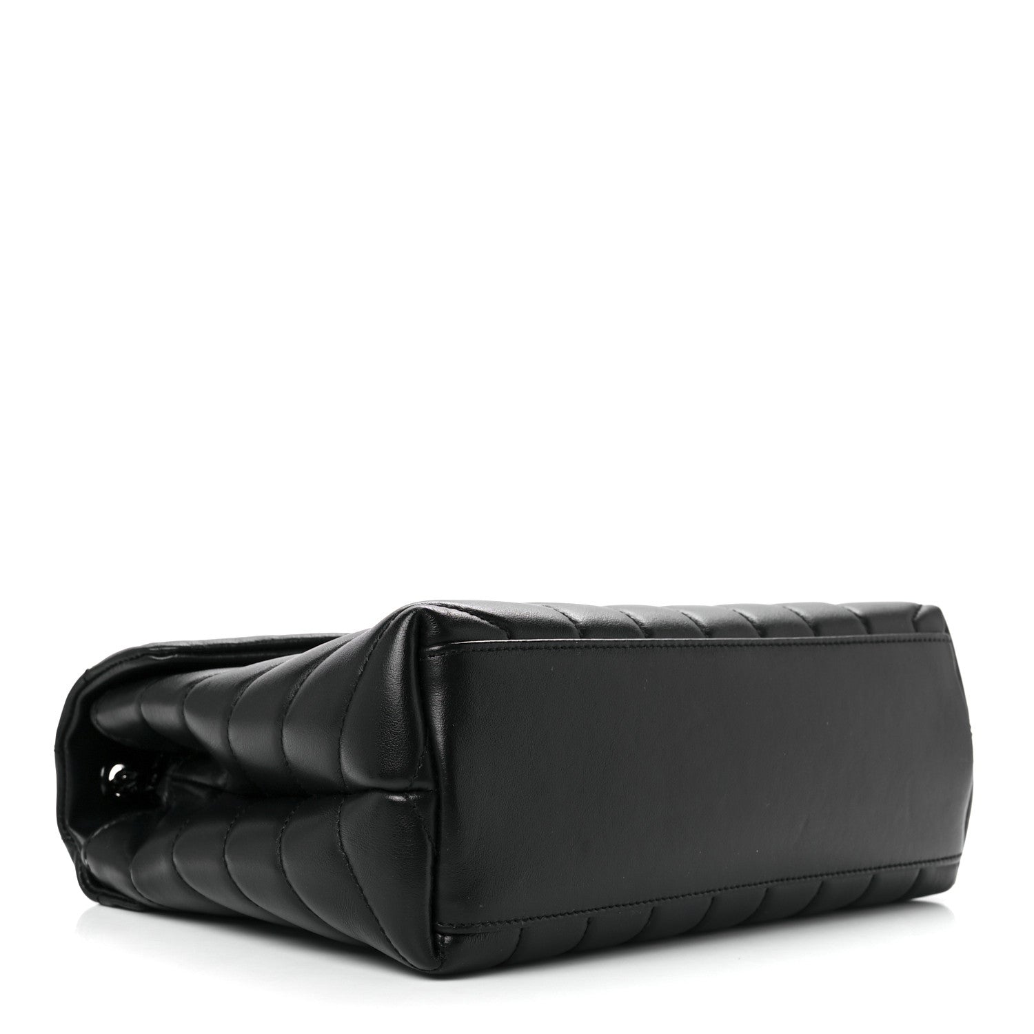 Saint Laurent Calfskin Y Quilted Monogram Monochrome Small Loulou Chain Satchel Black 3 of 15
