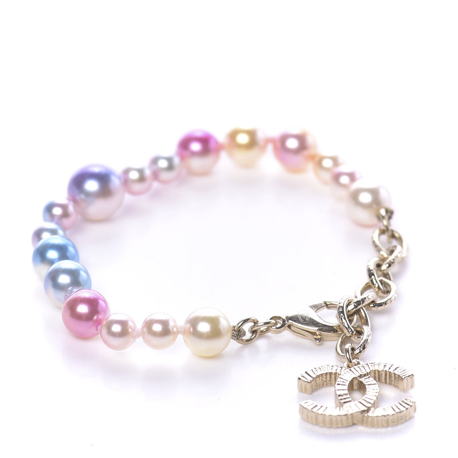 Chanel Pearl Cuba CC Bracelet Gold Multicolor 1 of 5