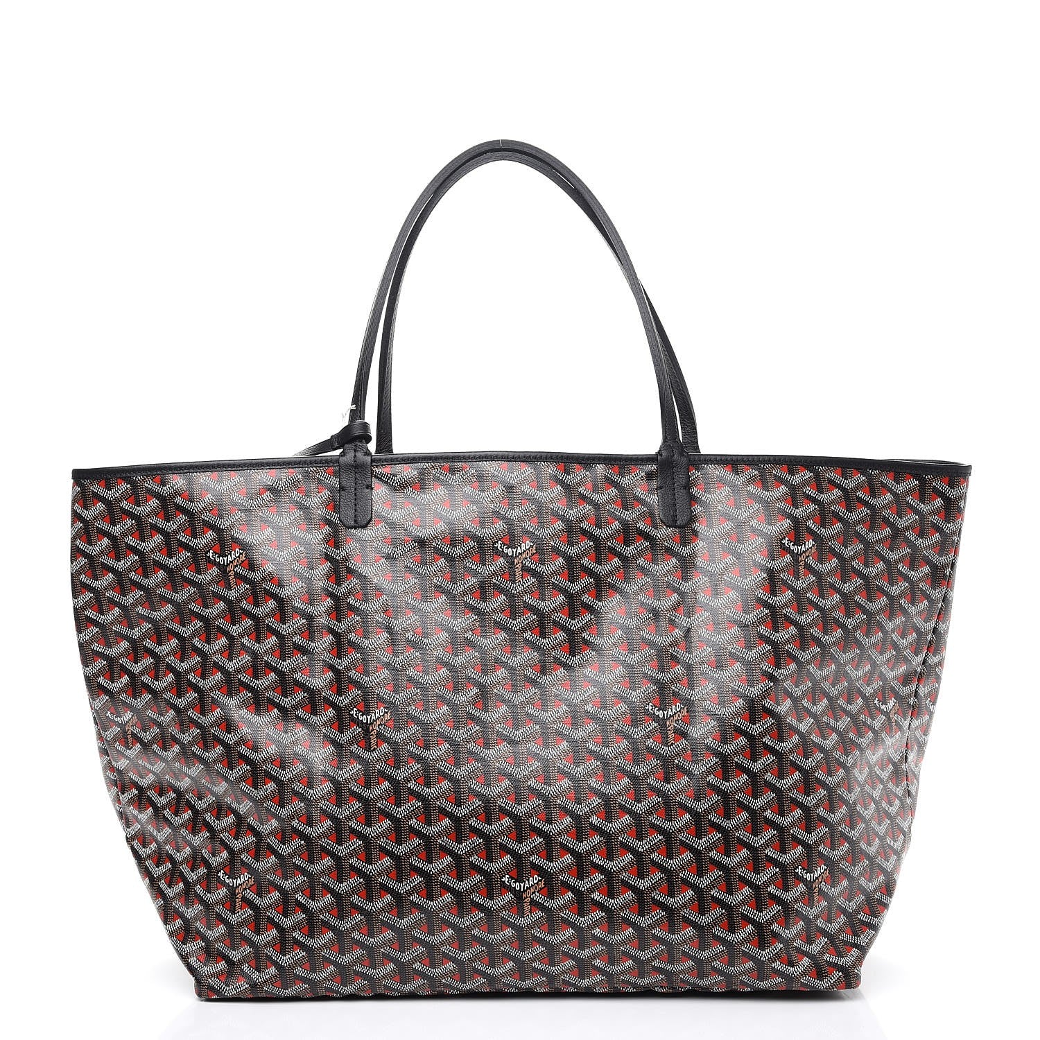 Goyard Goyardine Saint Louis Claire Voie GM Black Red 3 of 10