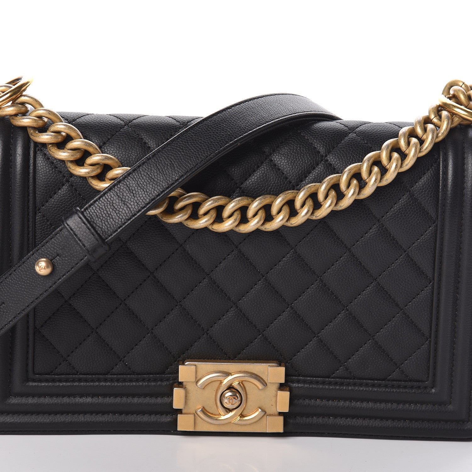 Chanel Caviar Quilted Medium Boy Flap Black 10 of 10