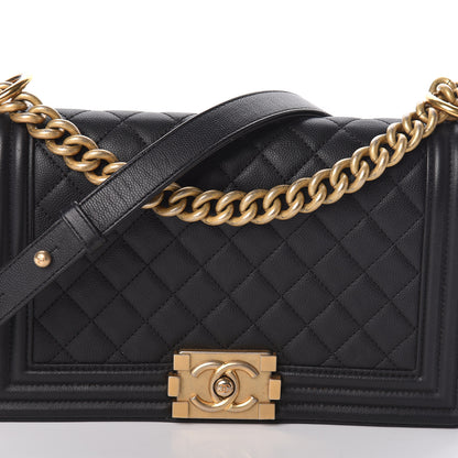 Chanel Caviar Quilted Medium Boy Flap Black 10 of 10