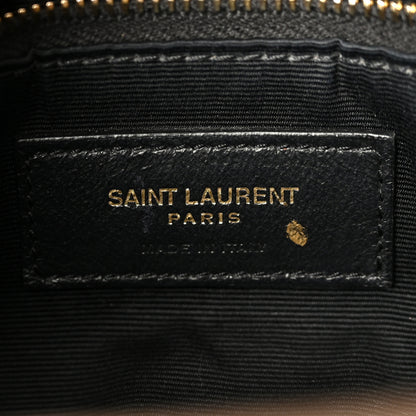 Saint Laurent Lambskin Quilted Small Loulou Puffer Monogram Chain Satchel Dark Beige 6 of 11