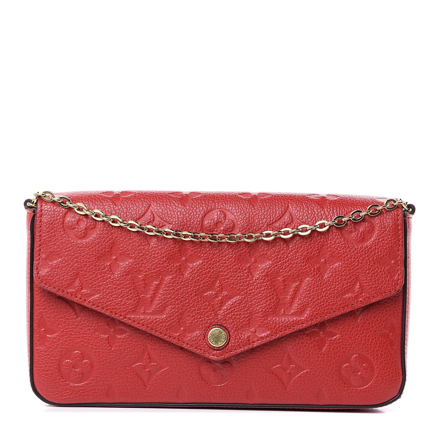 Louis Vuitton Empreinte Pochette Felicie Chain Wallet Cherry 1 of 13
