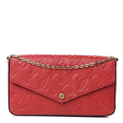 Louis Vuitton Empreinte Pochette Felicie Chain Wallet Cherry 1 of 13