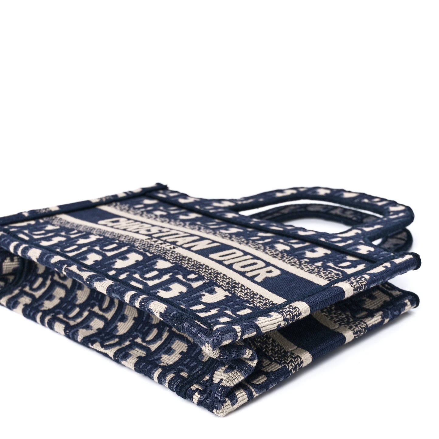 Oblique Mini Book Tote Blue Multicolor