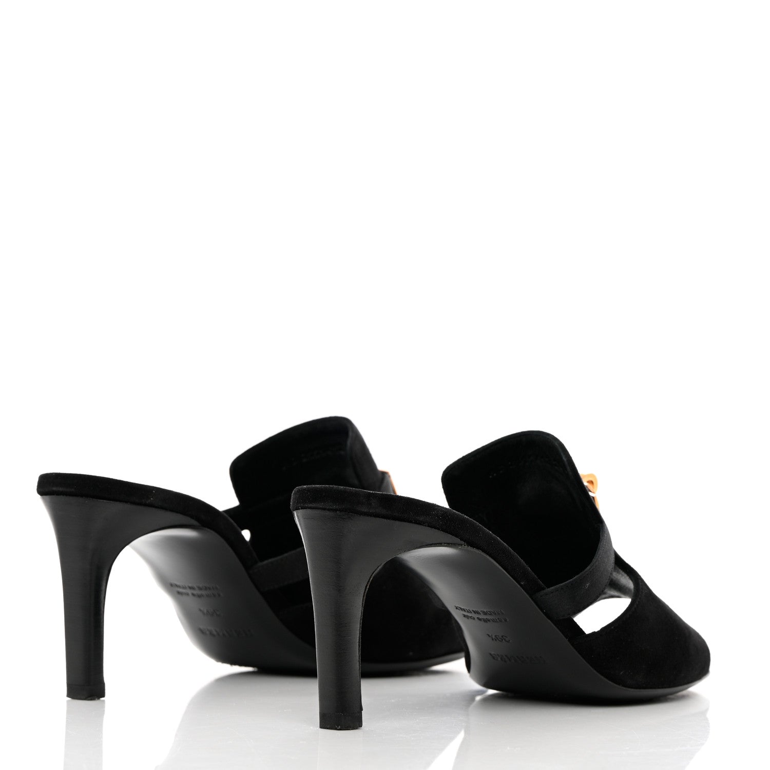Hermes Suede Goatskin Satin Cute Sandals 39.5 Black 4 of 14
