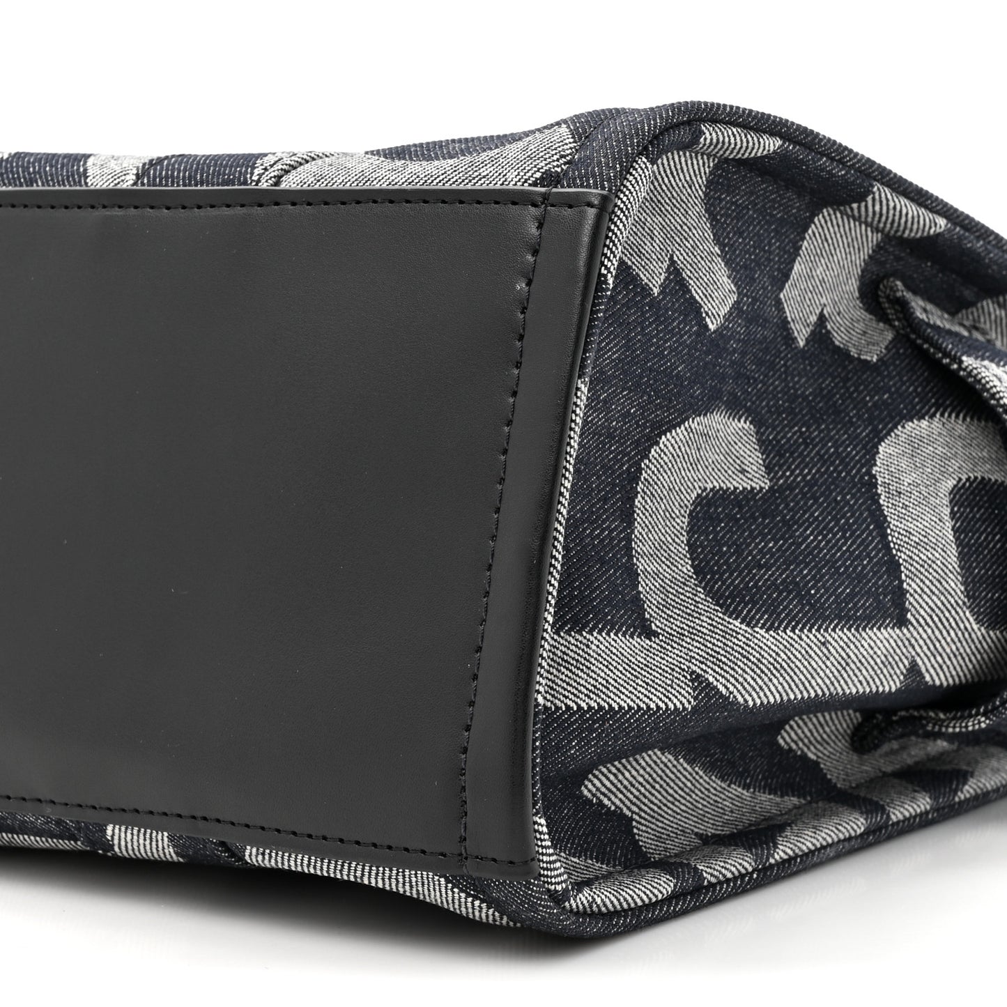 Denim Jacquard Medium The Monogram Tote Bag Denim Blue
