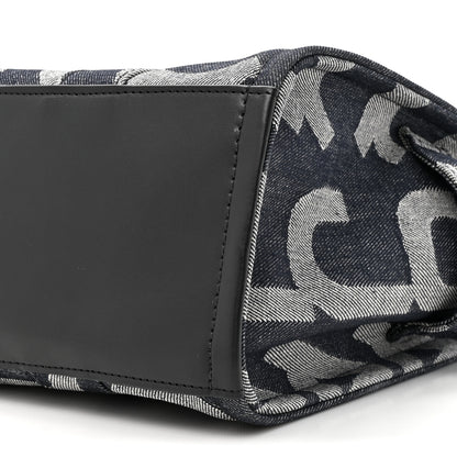 Marc Jacobs Denim Jacquard Medium The Monogram Tote Bag Denim Blue 8 of 10