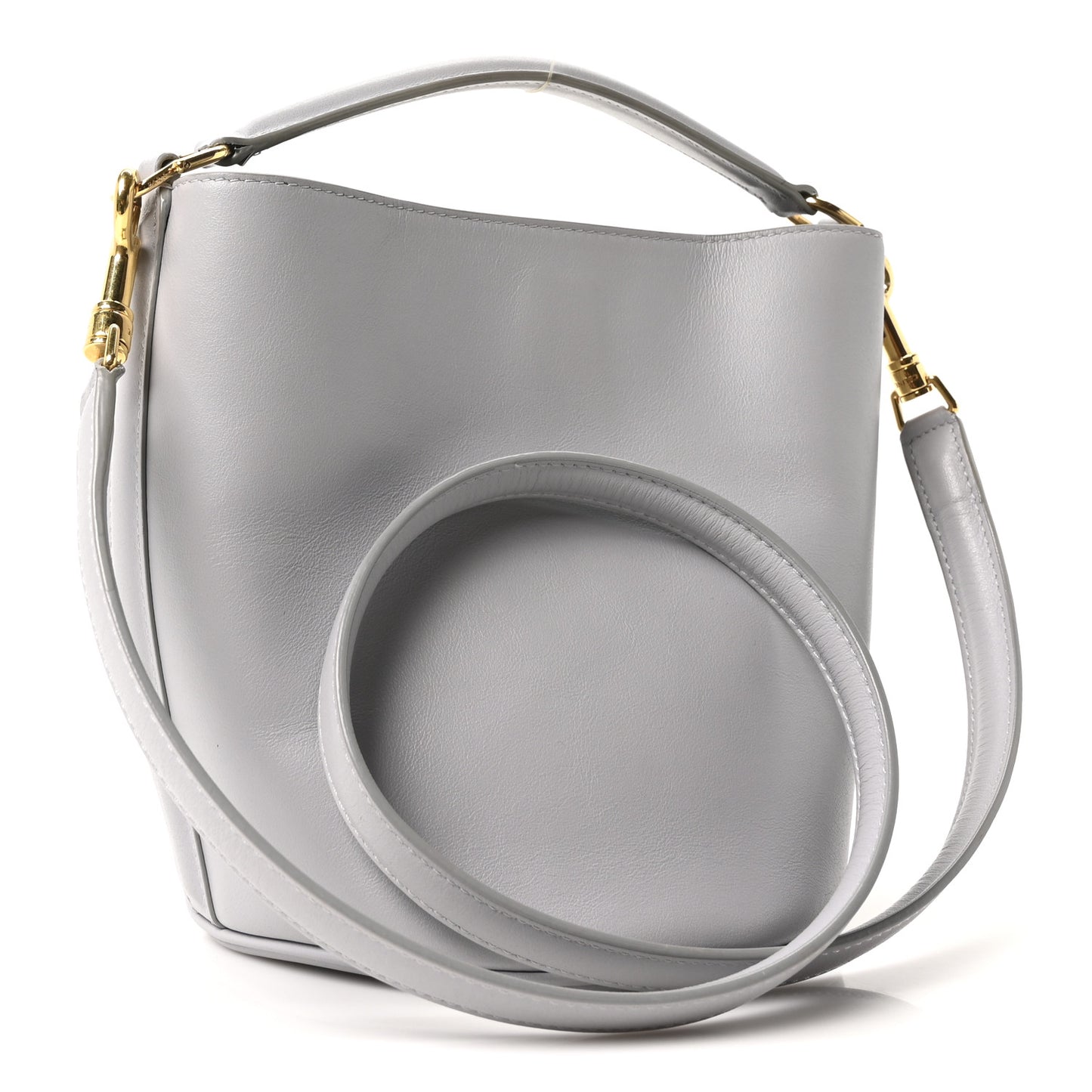 Smooth Calfskin Bucket 16 Bag Light Grey