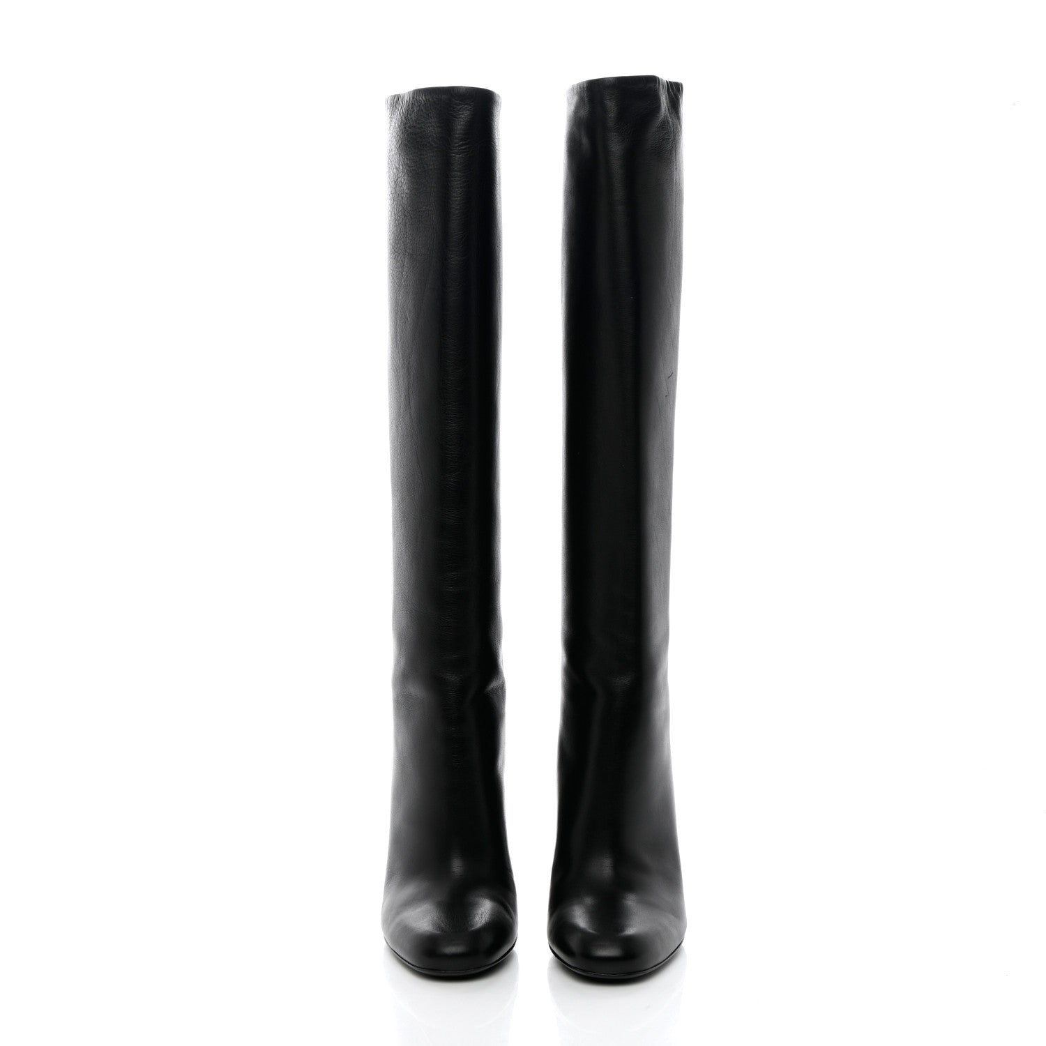 Gucci Calfskin Studded Jacquelyne Knee High Boots 37.5 Black 2 of 17