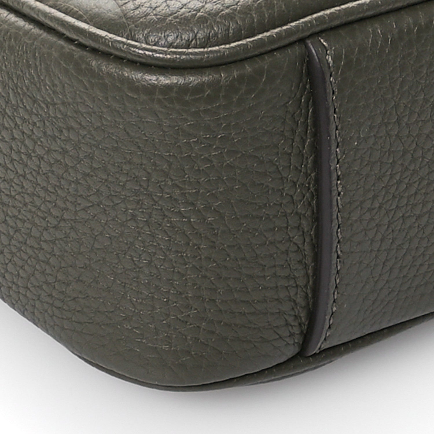 Gucci Calfskin Jumbo GG Embossed Double Buckle Medium Messenger Bag Dark Vintage Olive 9 of 11