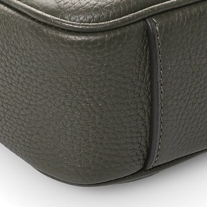 Gucci Calfskin Jumbo GG Embossed Double Buckle Medium Messenger Bag Dark Vintage Olive 9 of 11