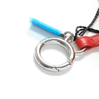 Fendi Fox Fur Shiny Nappa Bi-Color A ABCharm Bag Charm Rosso Chiaro Moro Strawberry 3 of 3