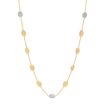 Marco Bicego 18K Yellow Gold Diamond Siviglia Small Bead Short Necklace 1 of 4