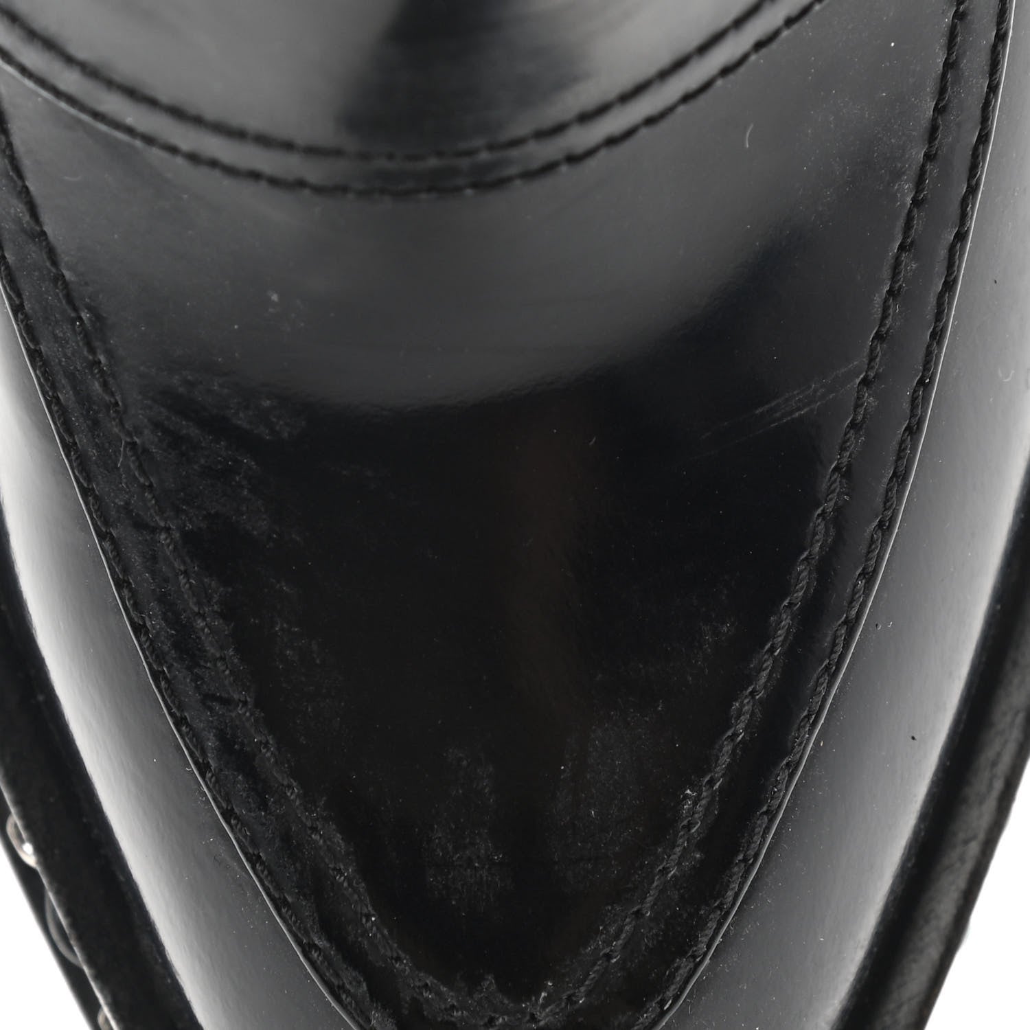 Chanel Patent Calfskin CC Chain Loafers Pumps 37.5 Black 9 of 9