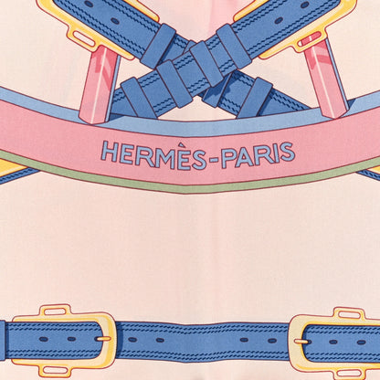 Hermes Silk En Roue Libre Scarf 90 Rose The Bleu Jean 2 of 3