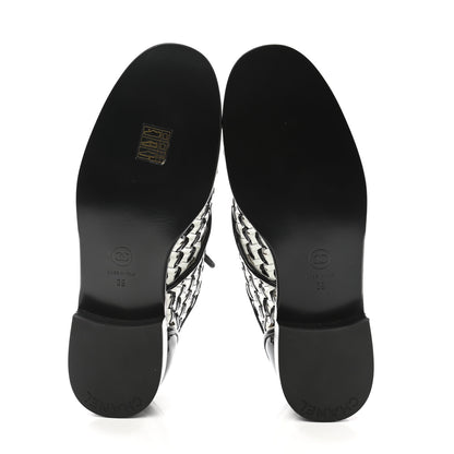Chanel Lambskin Braided Patent CC Lace Up Oxfords 39 Black White 5 of 9