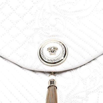 Versace Nappa Barocco Quilted Vanitas Talia Shoulder Bag White 15 of 15