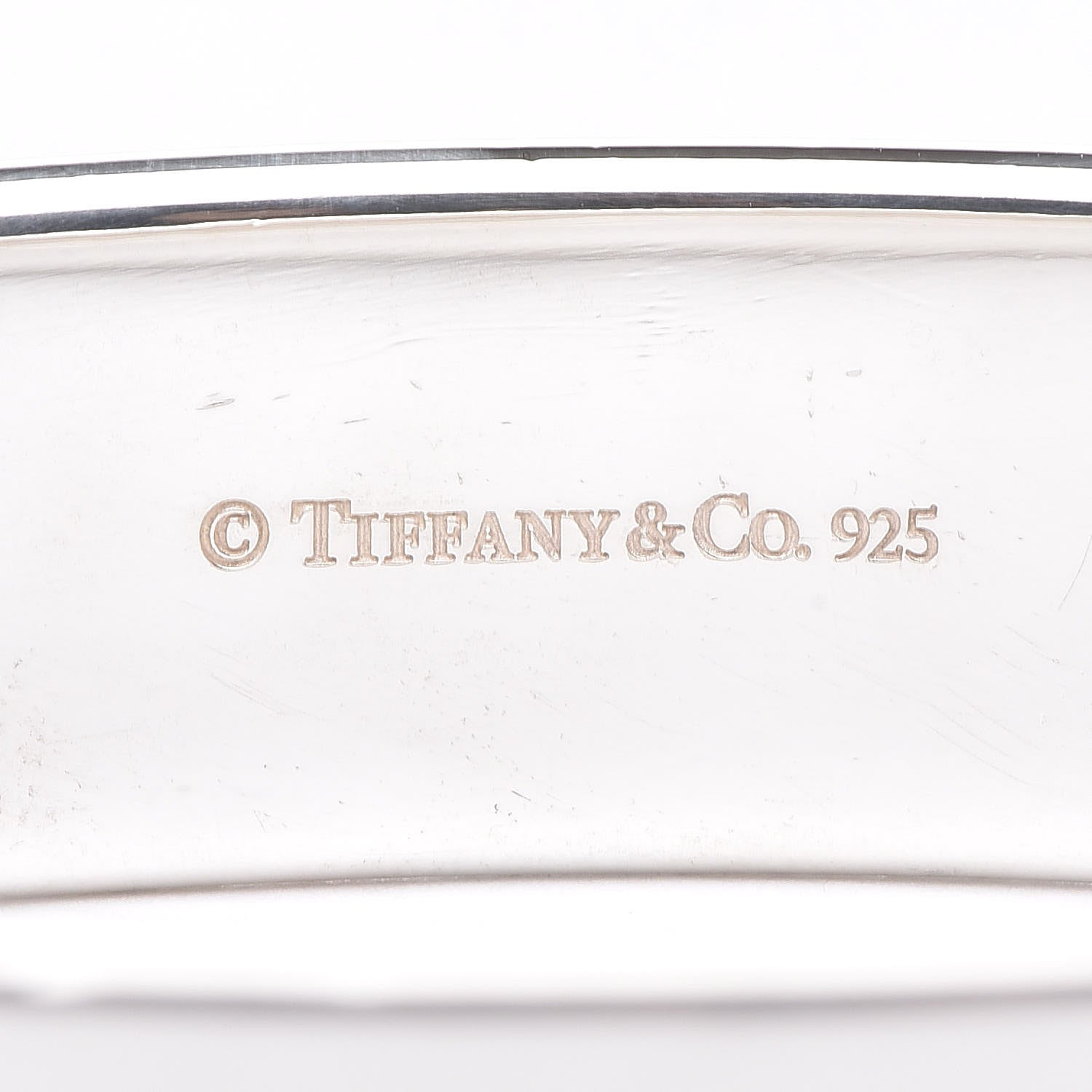 Tiffany Sterling Silver 1837 Cushion Bangle Bracelet 4 of 4