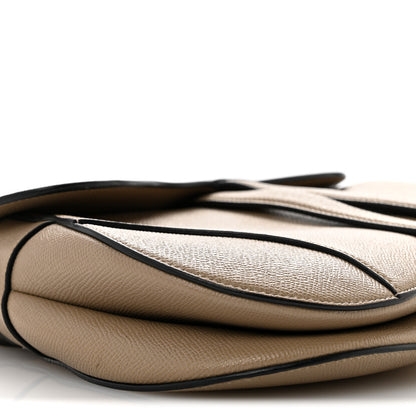Christian Dior Grained Calfskin Saddle Bag With Strap Taupe 9 of 13