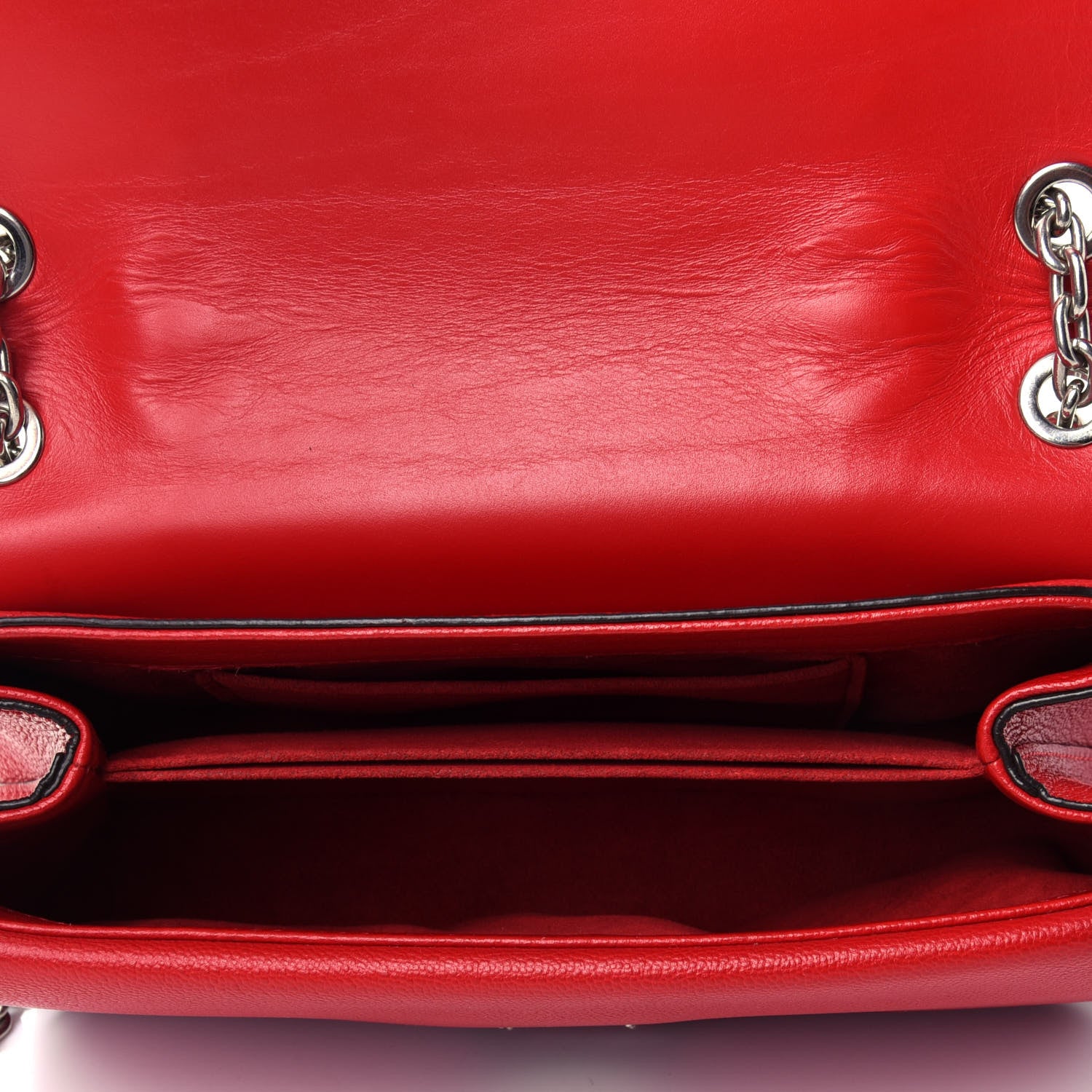Louis Vuitton Monogram Cuir Plume Ecume Very Chain Bag Rubis Red 3 of 4