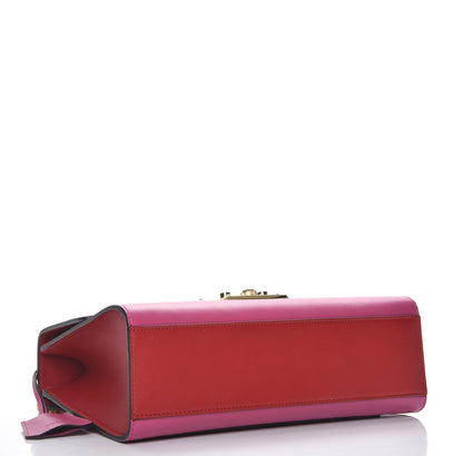 Gucci Moon Calfskin Bi-Color Medium Padlock Shoulder Bag New Rosette Hibiscus Red 5 of 8