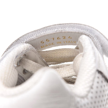 Saint Laurent Perforated Calfskin Mens Jeddo Sneakers 43 White 9 of 19