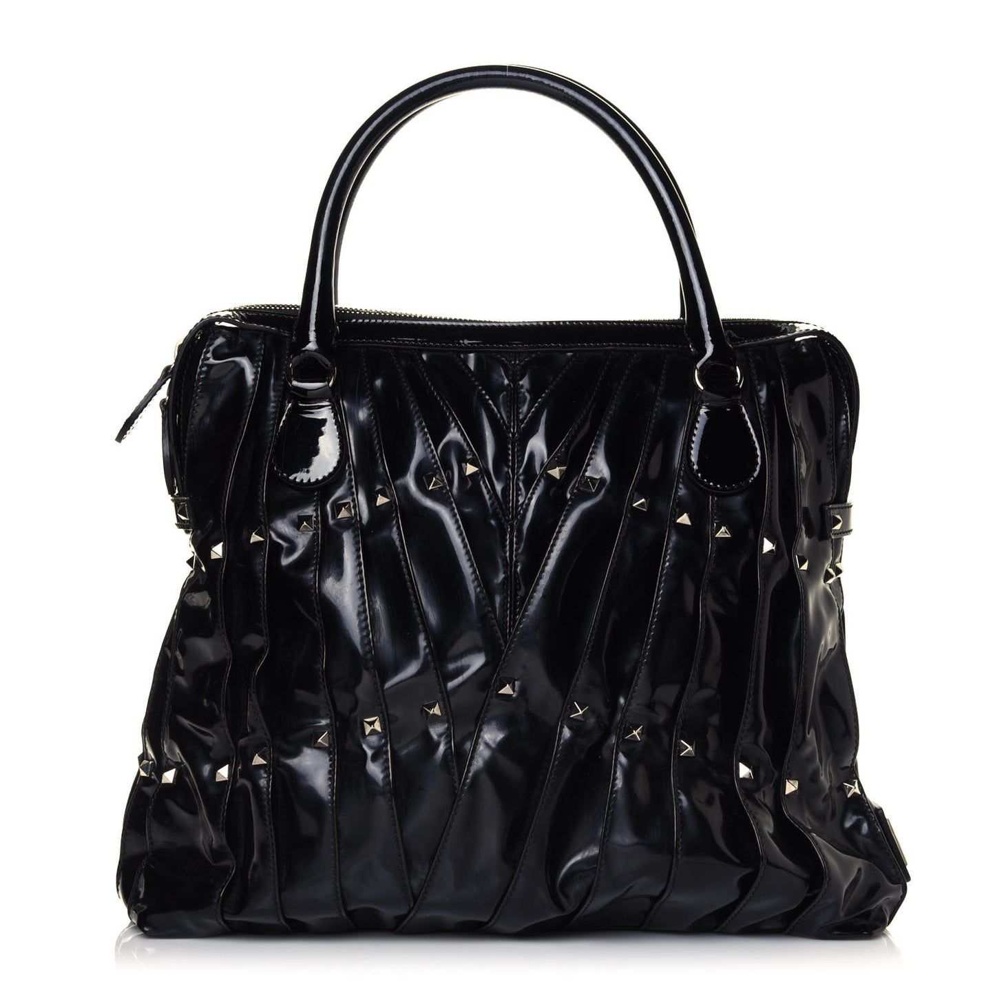 Patent Studded Maizeon Tote Black