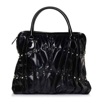 Valentino Garavani Patent Studded Maizeon Tote Black 1 of 4