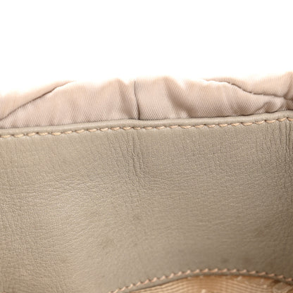 Prada Tessuto Nylon Chevron Quilted Shoulder Bag Beige 11 of 14