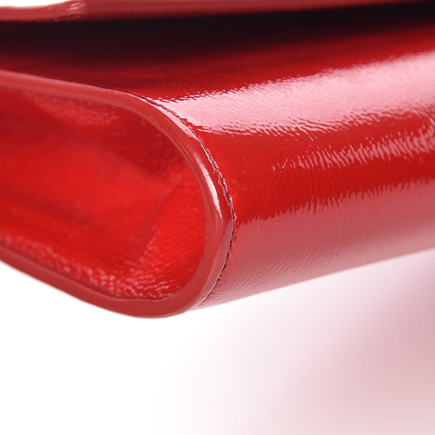 Textured Patent Large Belle De Jour Clutch Red