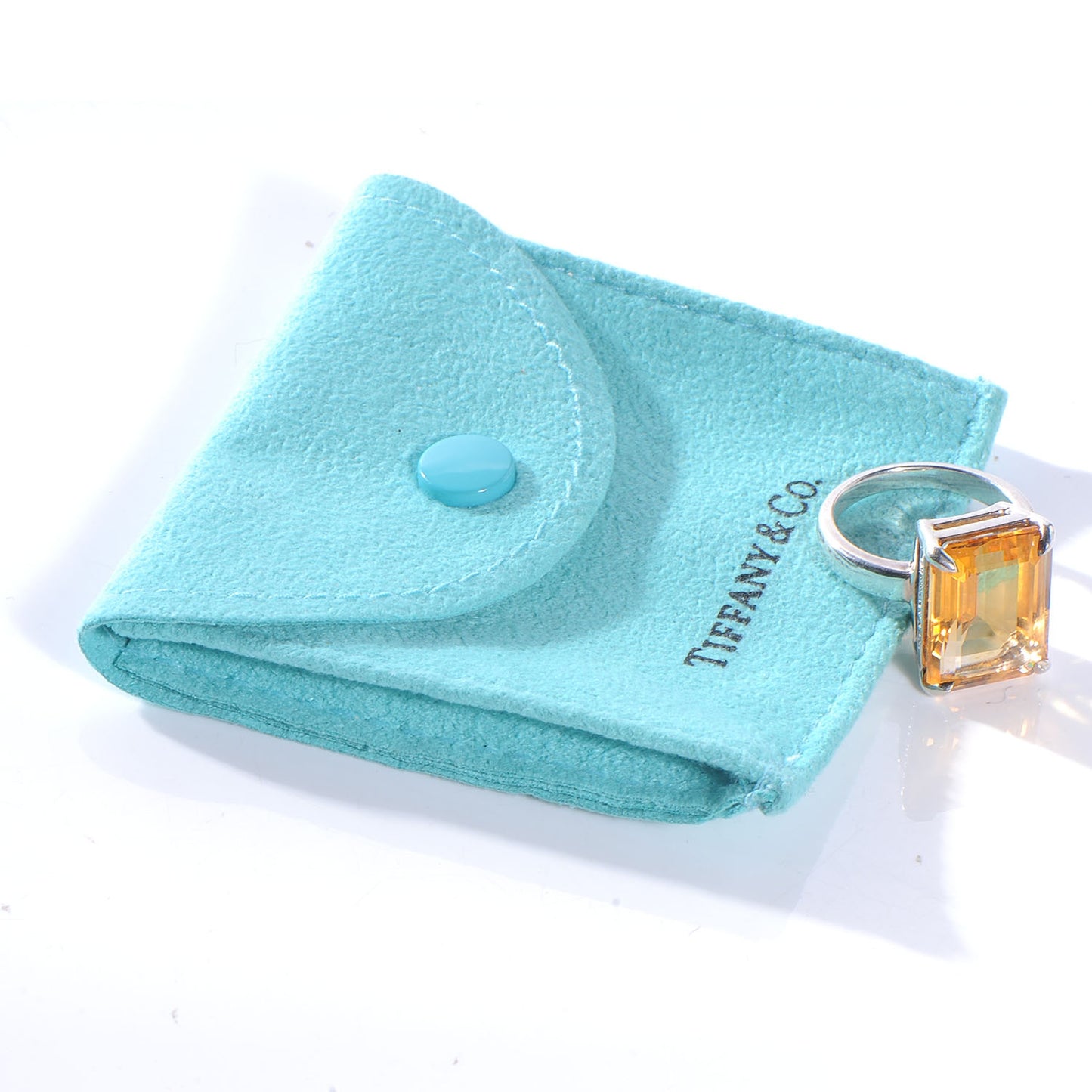 Sterling Silver Citrine Cocktail Ring 6