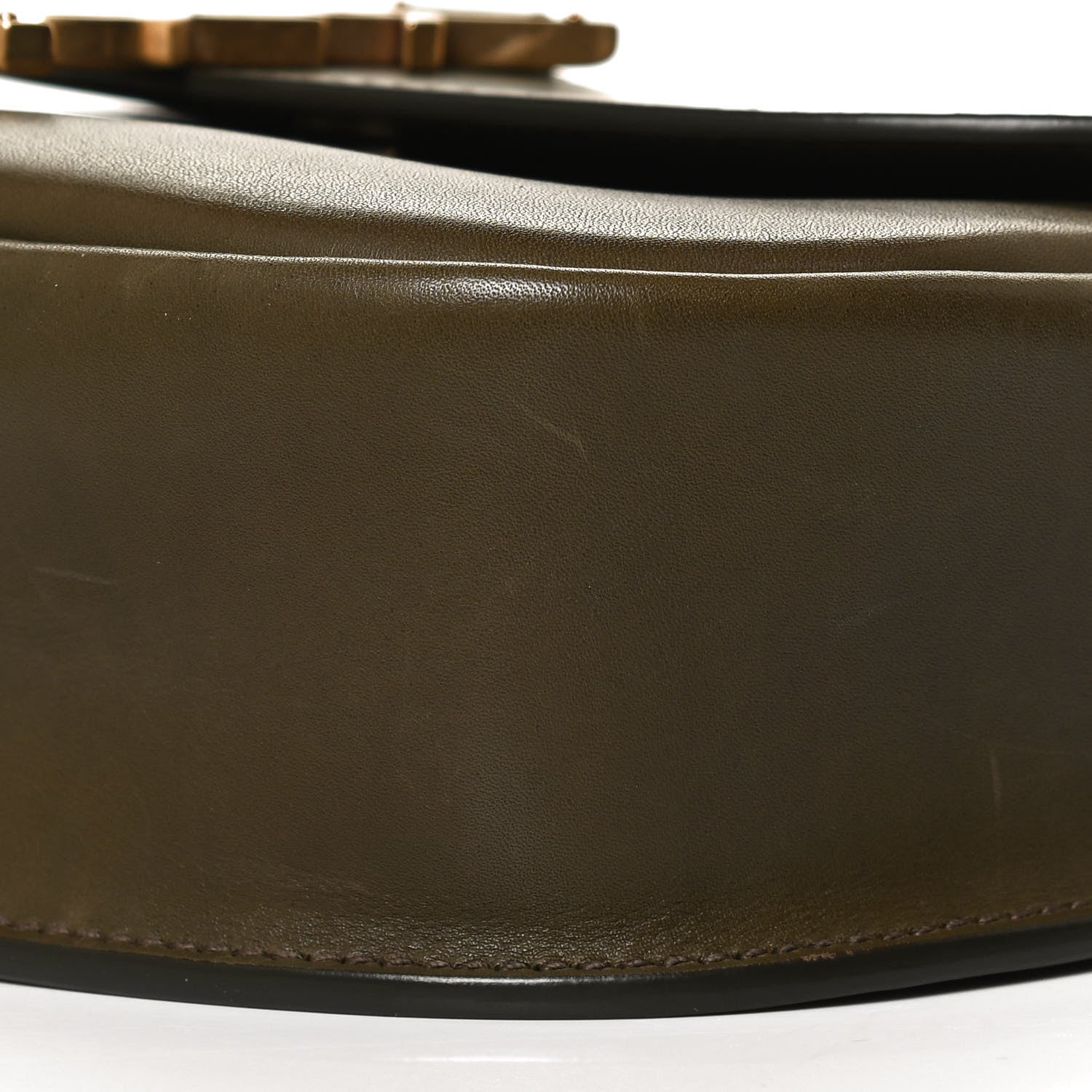 Saint Laurent Smooth Calfskin Monogram Medium Kaia Satchel Green 11 of 12
