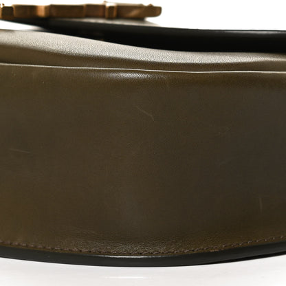 Saint Laurent Smooth Calfskin Monogram Medium Kaia Satchel Green 11 of 12