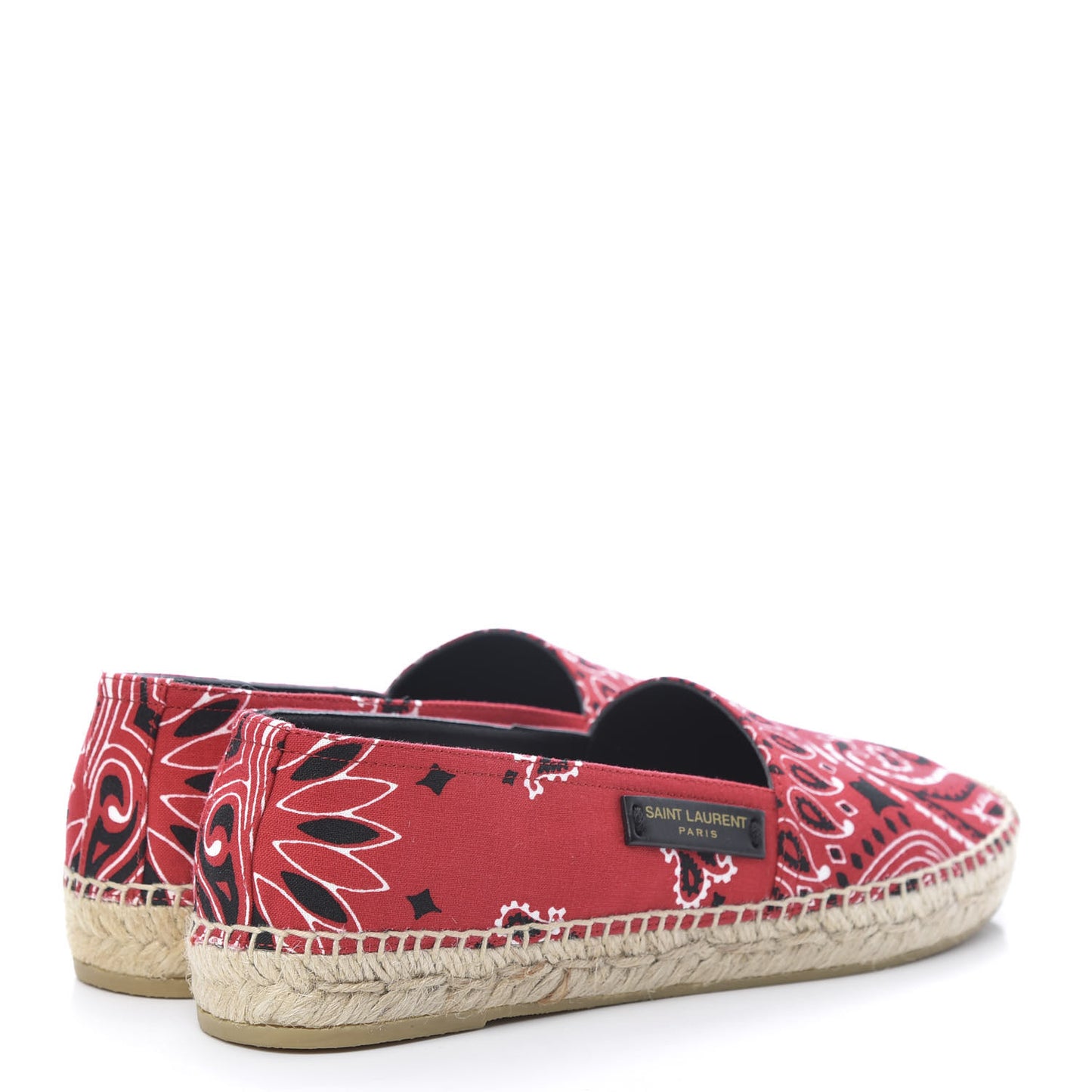 Bandana Print Canvas Espadrilles 36.5 Red