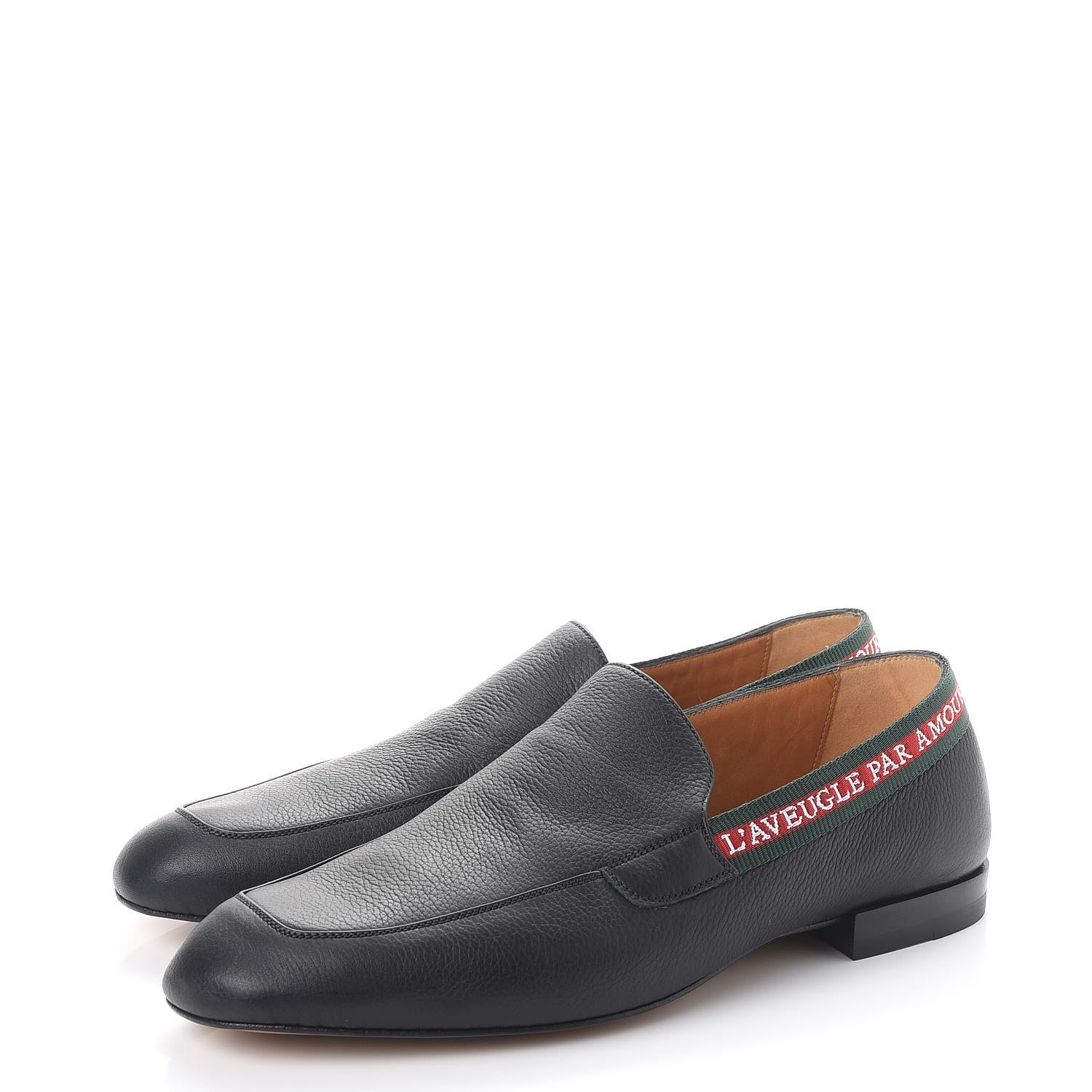 Gucci Mens Calfskin Vicente L'Avenue Loafer 8.5 Black 3 of 13
