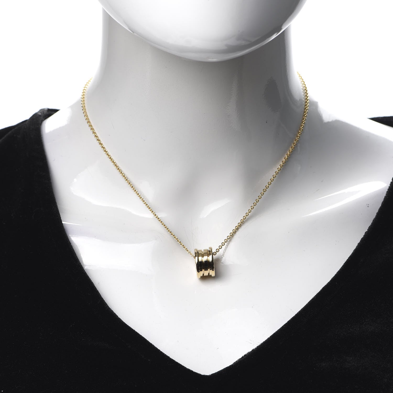 Bulgari 18K Yellow Gold B.Zero1 Pendant Necklace 2 of 8