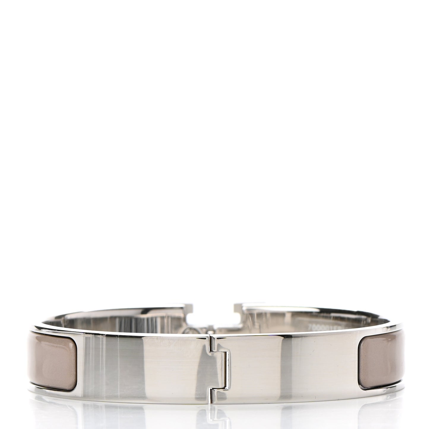 Enamel Narrow Clic Clac H Bracelet GM Marron Glace