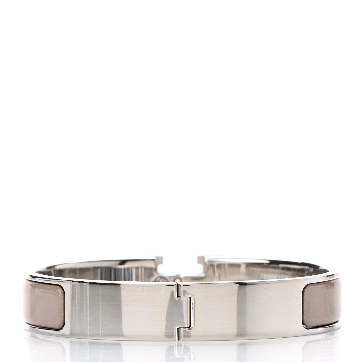 Hermes Enamel Narrow Clic Clac H Bracelet GM Marron Glace 3 of 6