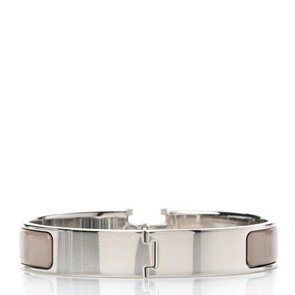 Hermes Enamel Narrow Clic Clac H Bracelet GM Marron Glace 3 of 6