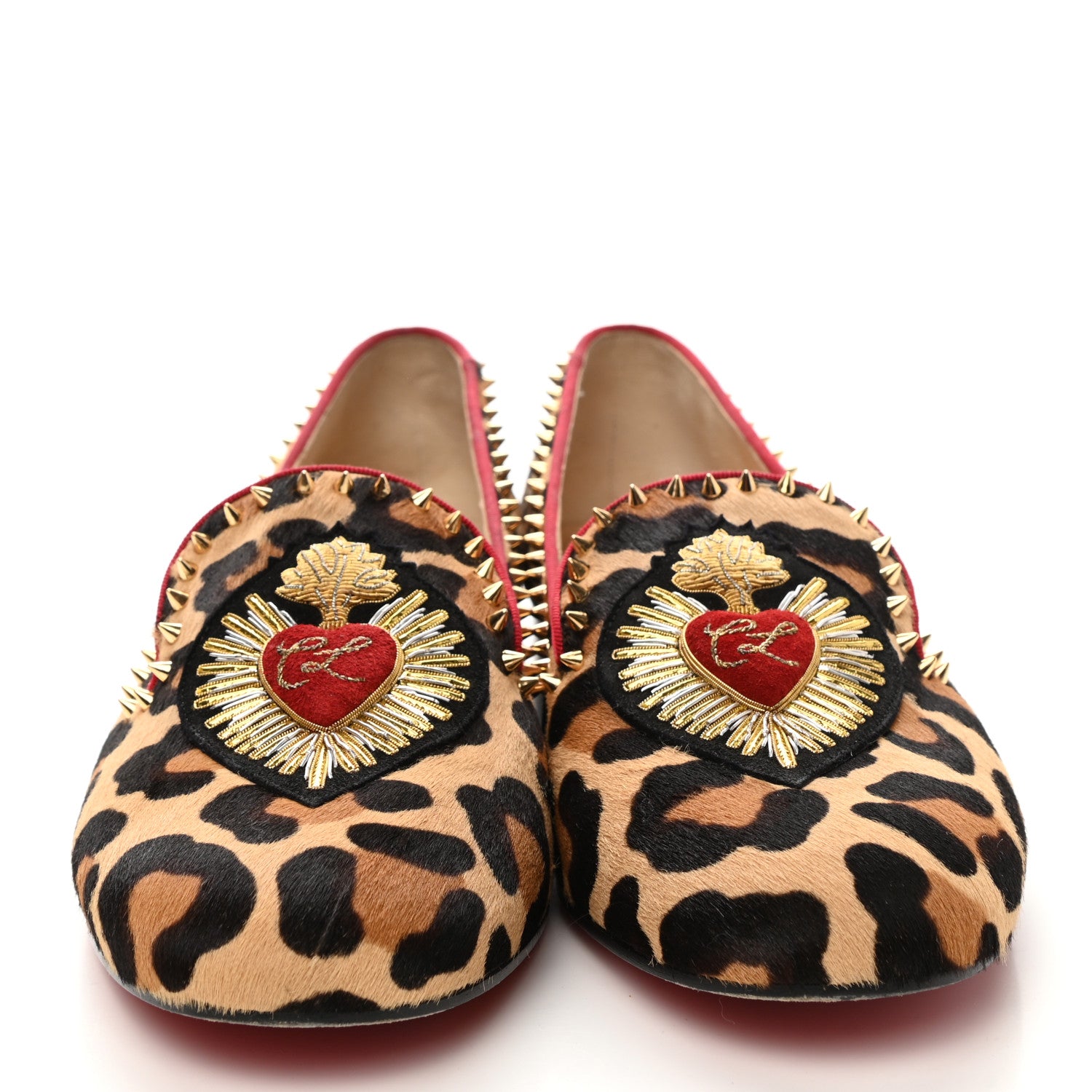 Christian Louboutin Pony Hair Safari Mi Corozon Loafers 41 Brown 2 of 11