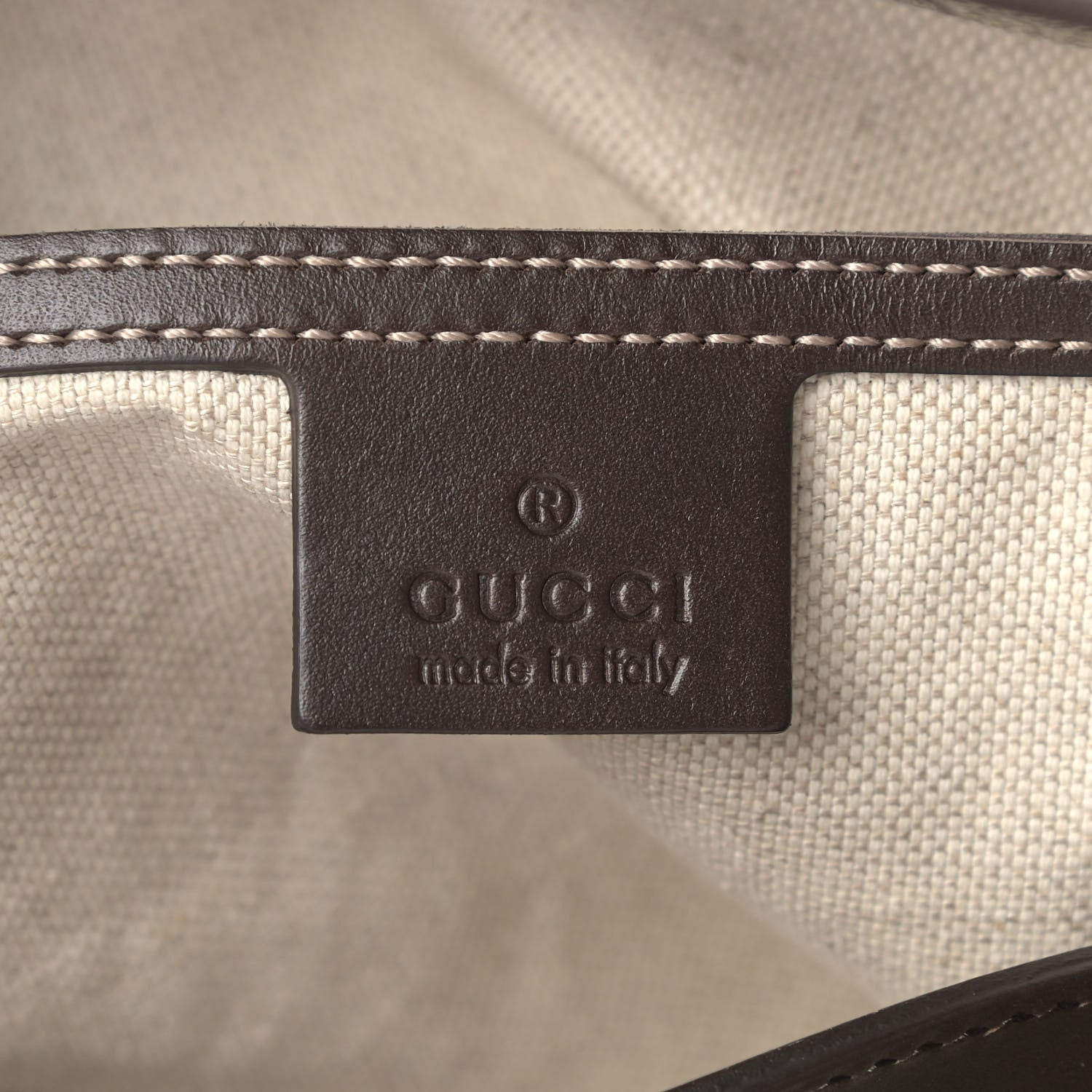 Gucci GG Supreme Monogram Medium Zippered Shopping Tote Dark Brown 8 of 10